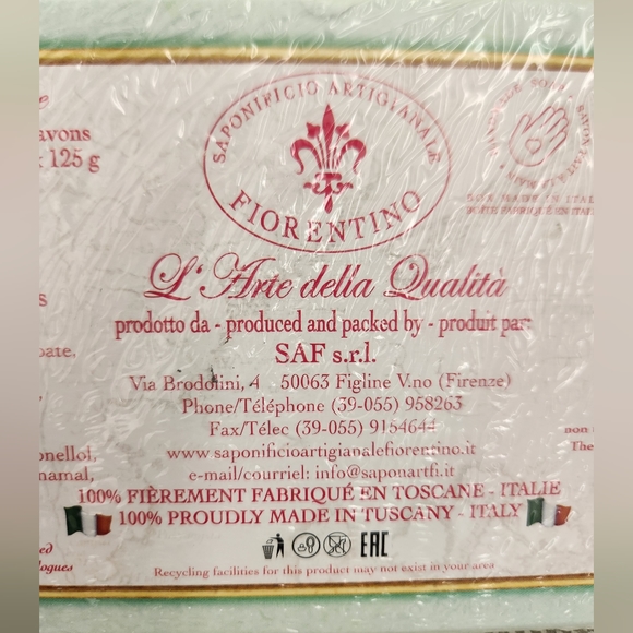 Saponificio Artigianale Fiorentino Rose Scented Handmade Soaps Three 4.40 OZ - Picture 7 of 16